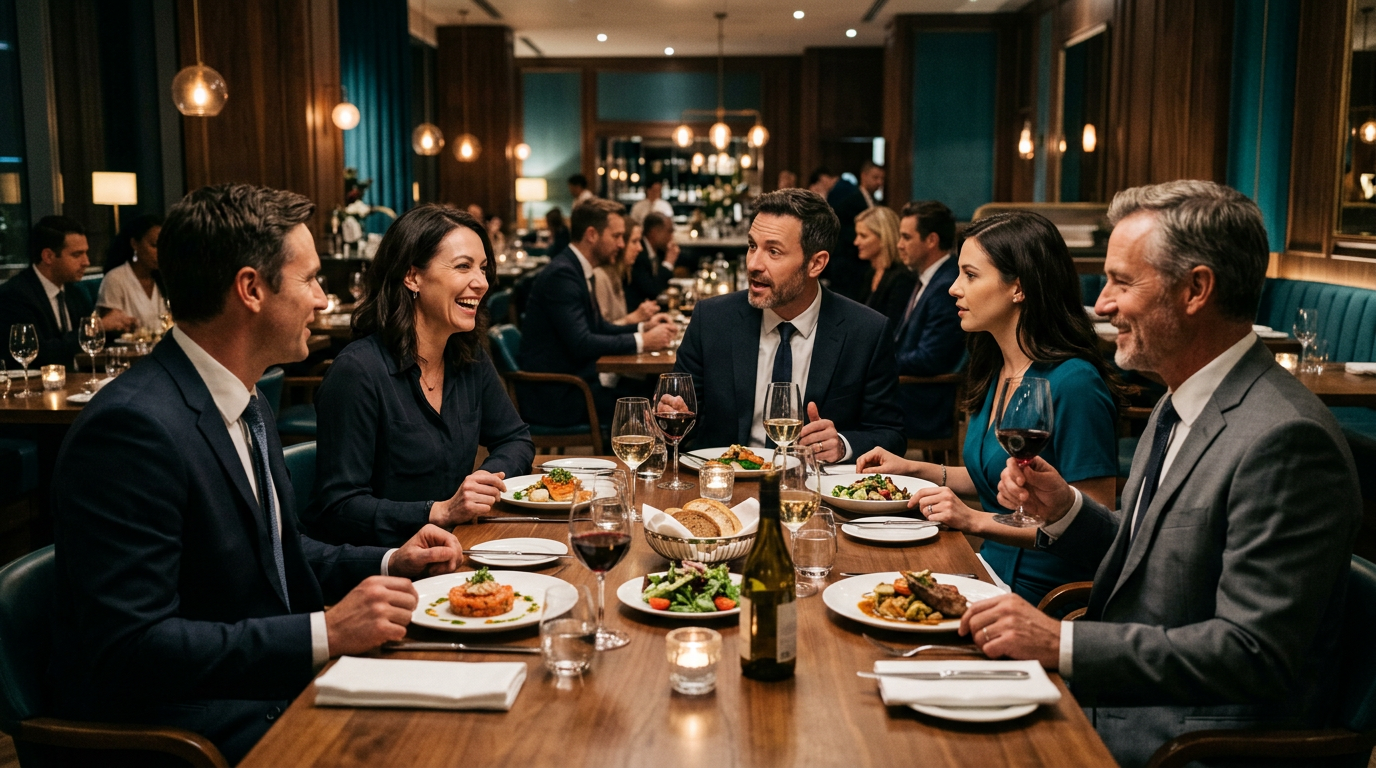 Abendessen im Rahmen einer Firmenveranstaltung